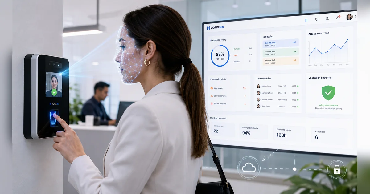Control de asistencia biometrico facial y huella con Worki 360