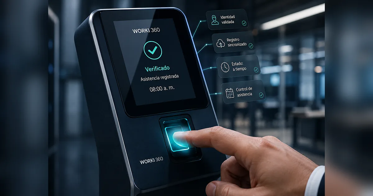 Imagen de software de control de asistencia Worki 360 para empresas