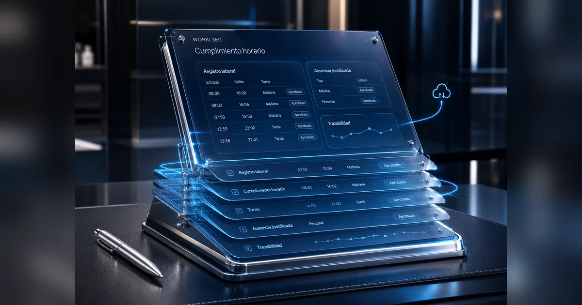 Sistema de control de asistencia para empresas en WORKI 360
