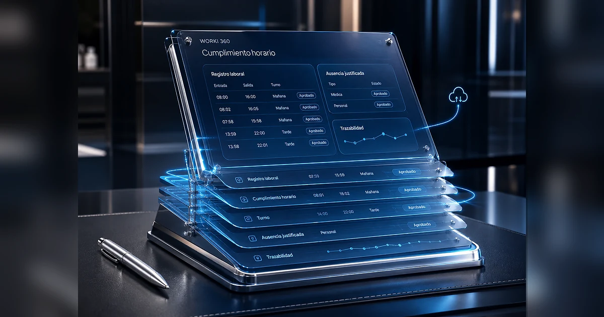 Sistema de control de asistencia para empresas en WORKI 360