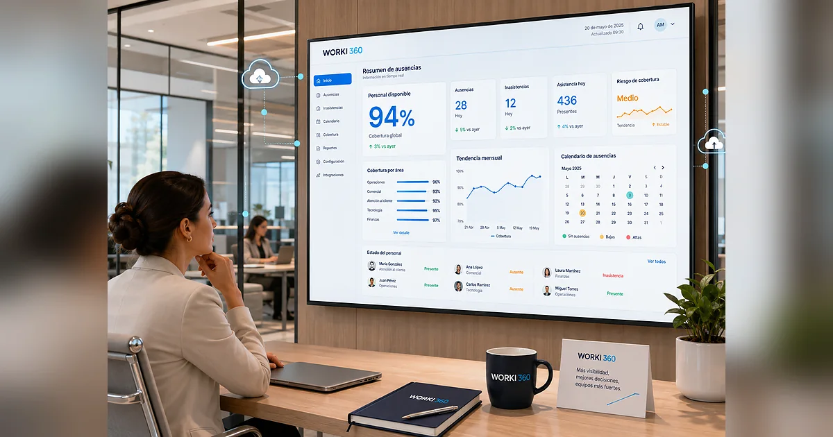 Gestion de asistencia laboral en WORKI 360