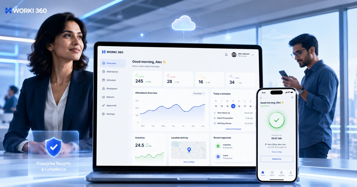 App y software de control de asistencia online Worki 360