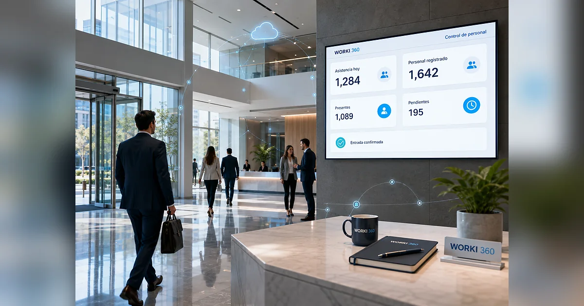 Sistema de control de asistencia para empresas en WORKI 360