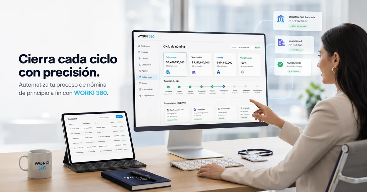 Gestion de planillas para empresas en WORKI 360