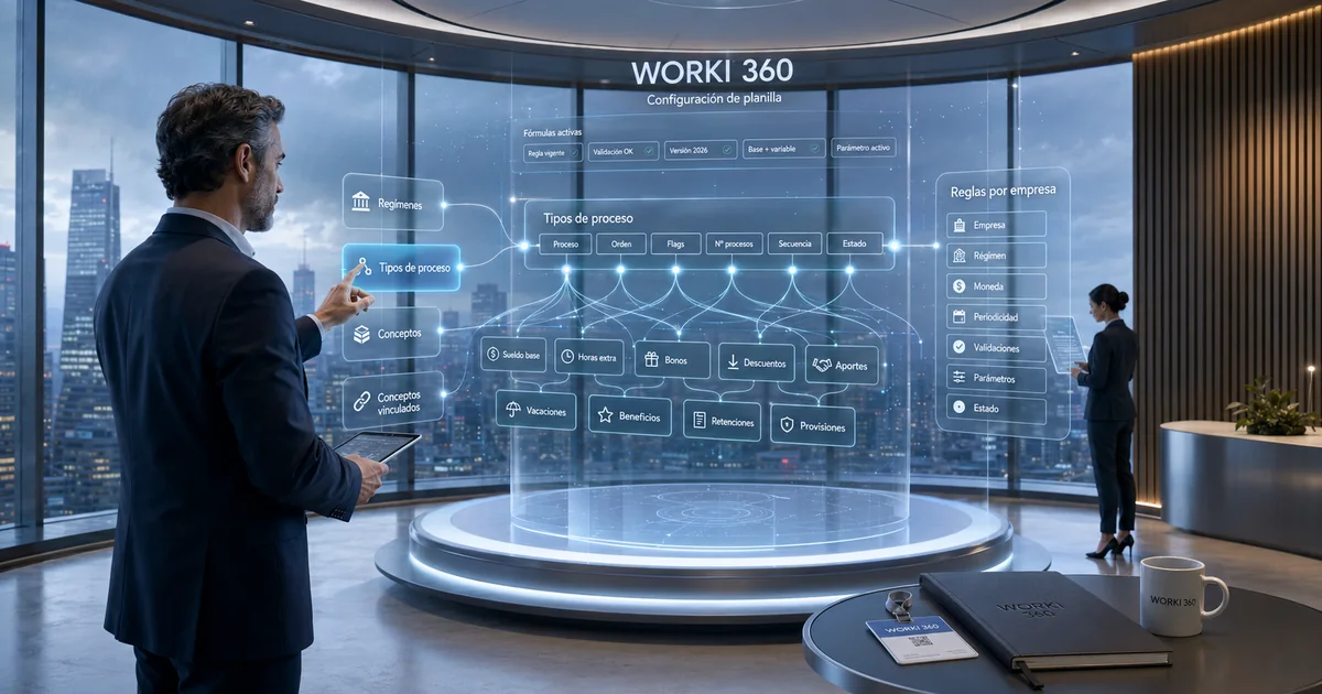 Gestion de planillas para empresas en WORKI 360