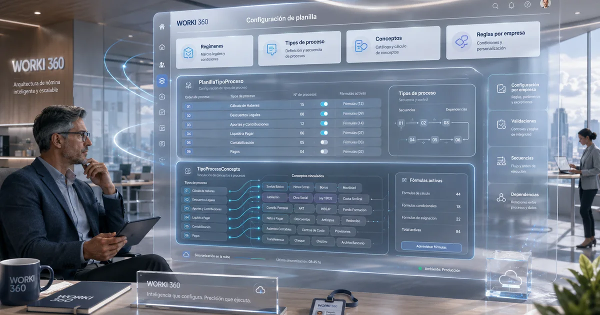 Gestion de planillas para empresas en WORKI 360
