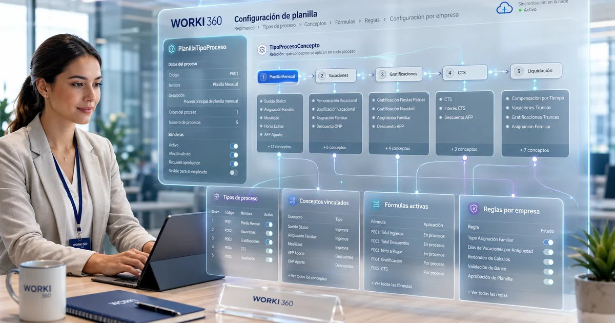 Gestion de planillas para empresas en WORKI 360