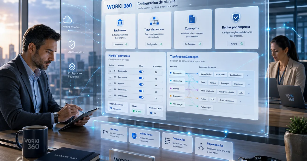 Gestion de planillas para empresas en WORKI 360