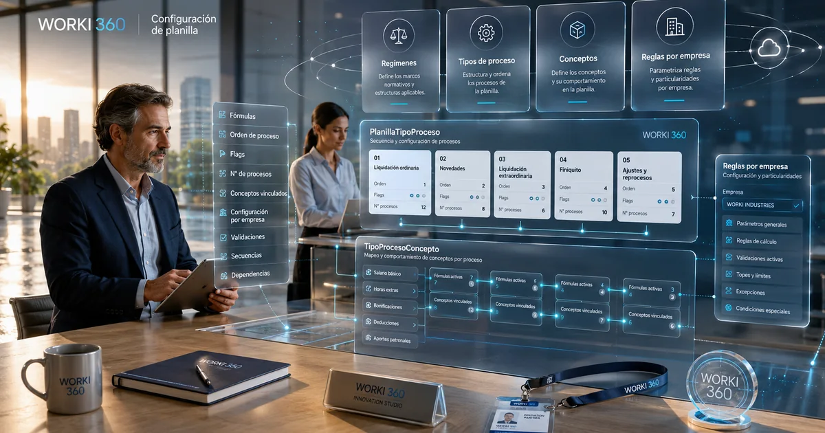 Gestion de planillas para empresas en WORKI 360