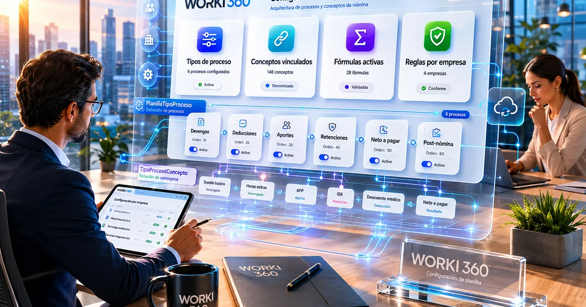 Gestion de planillas para empresas en WORKI 360