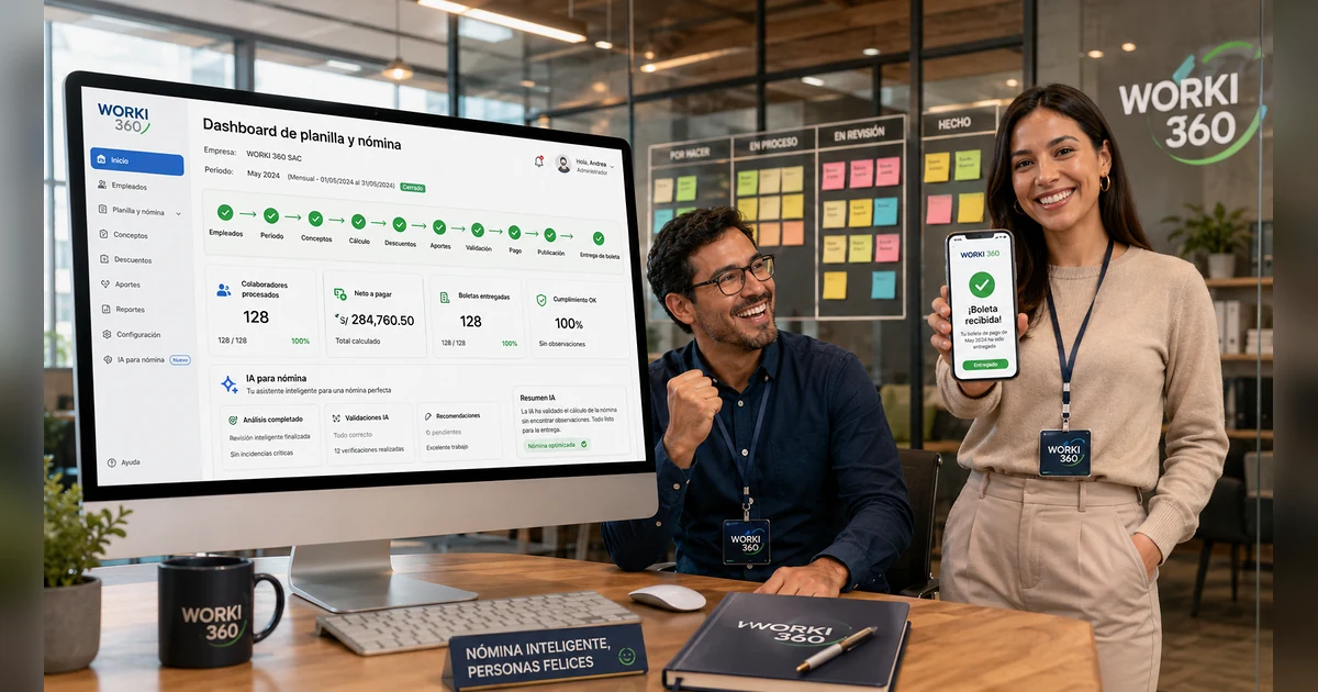 Gestion de planillas para empresas en WORKI 360