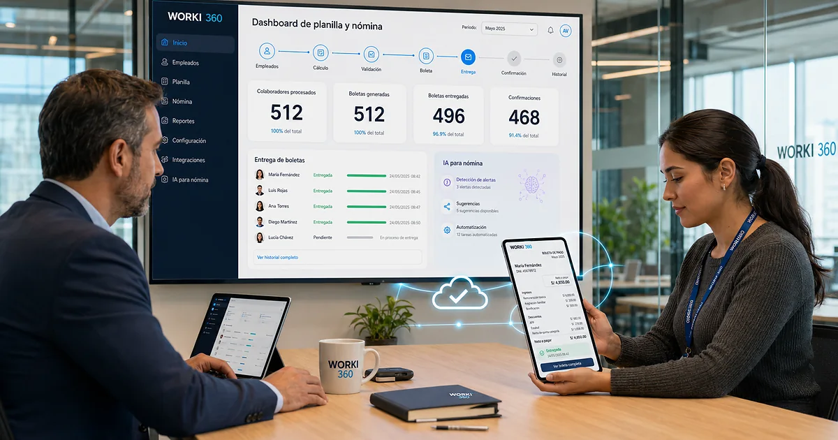Gestion de planillas para empresas en WORKI 360