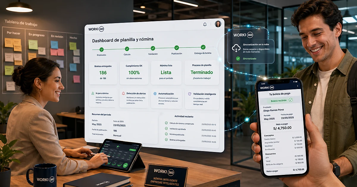 Gestion de planillas para empresas en WORKI 360