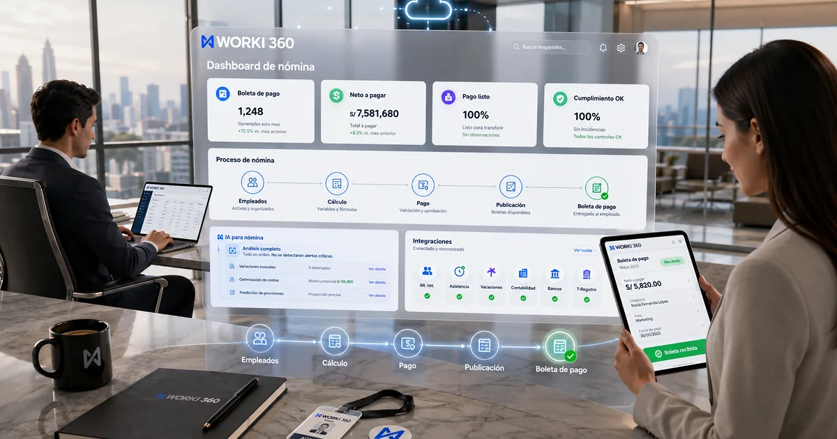 Gestion de planillas para empresas en WORKI 360