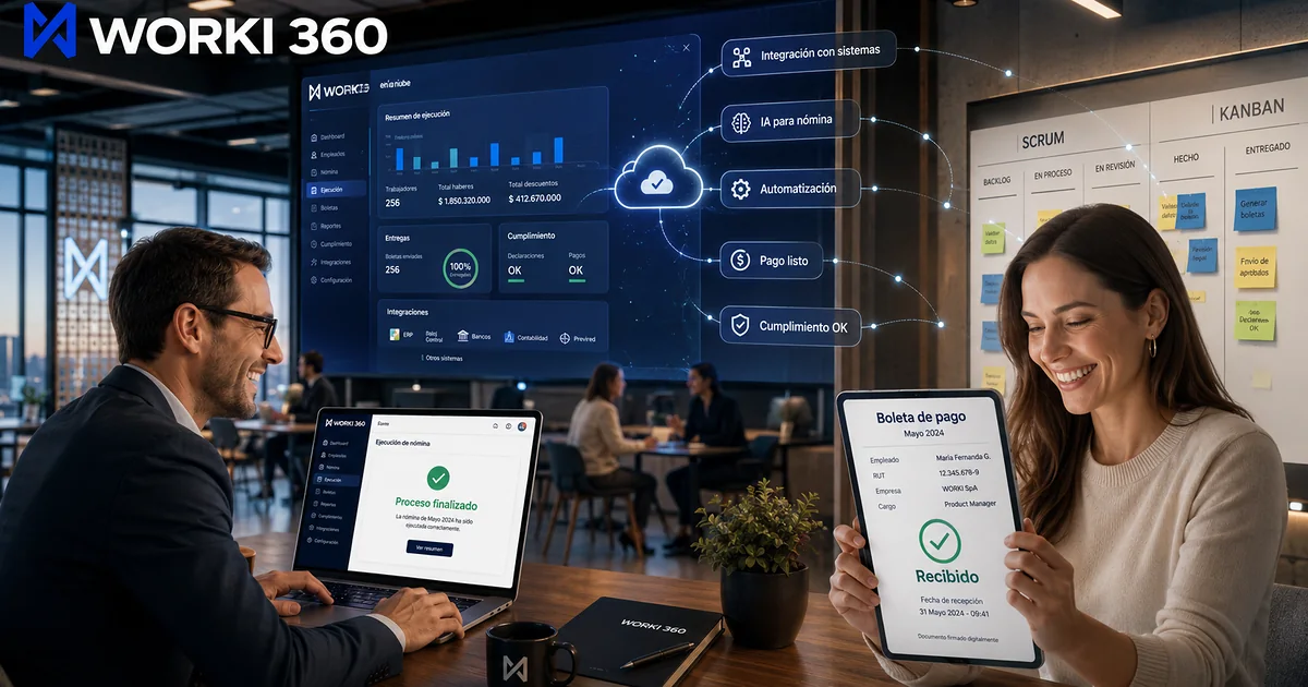 Gestion de planillas para empresas en WORKI 360