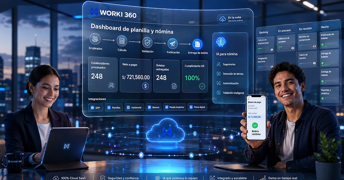Gestion de planillas para empresas en WORKI 360
