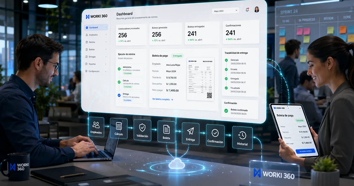 Gestion de planillas para empresas en WORKI 360