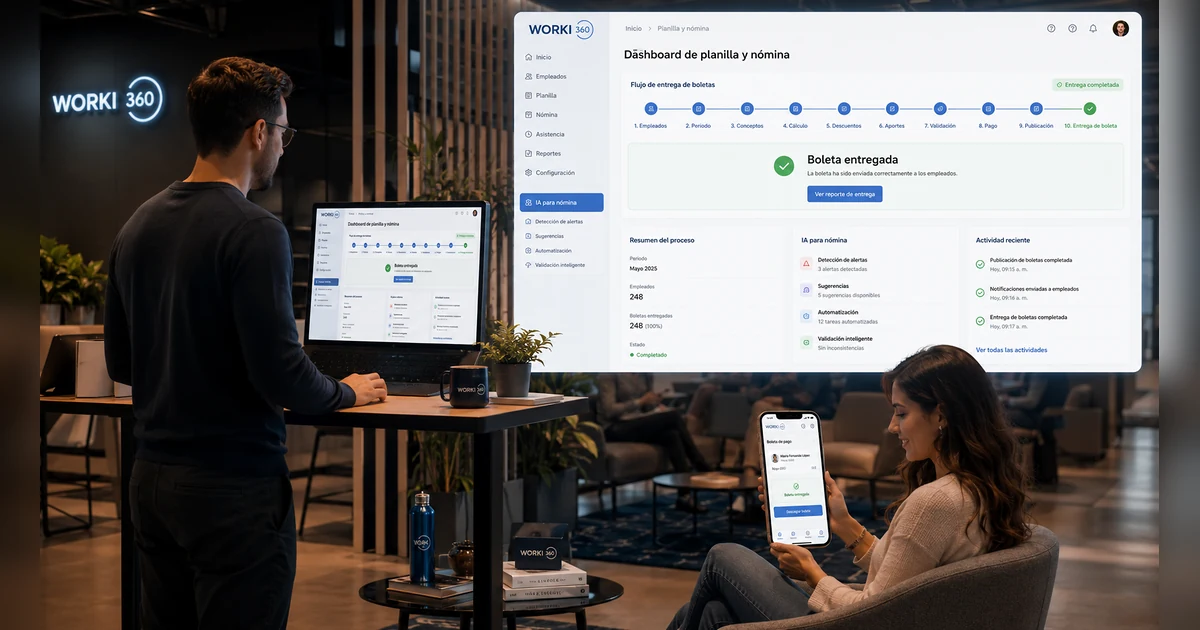 Gestion de planillas para empresas en WORKI 360