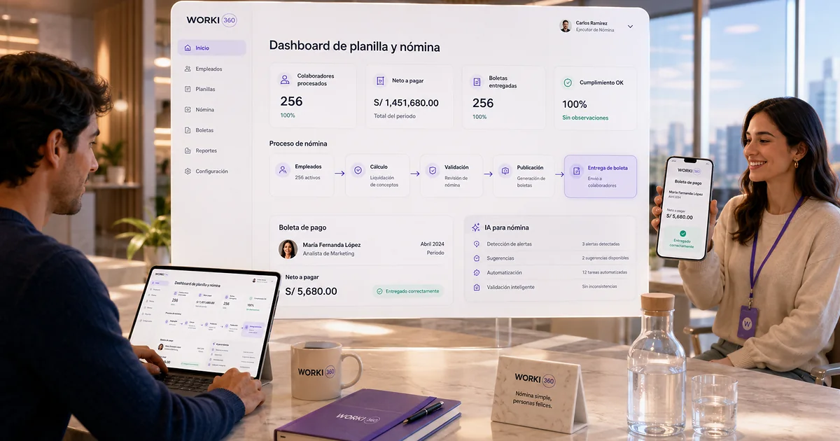 Gestion de planillas para empresas en WORKI 360