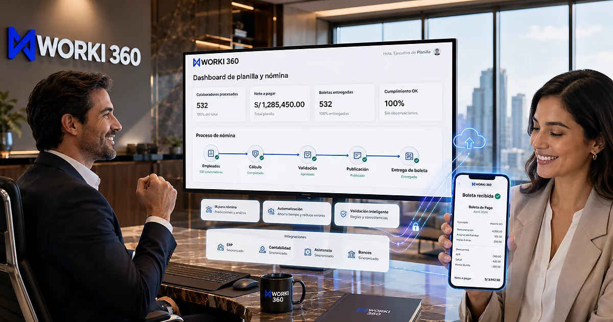Gestion de planillas para empresas en WORKI 360