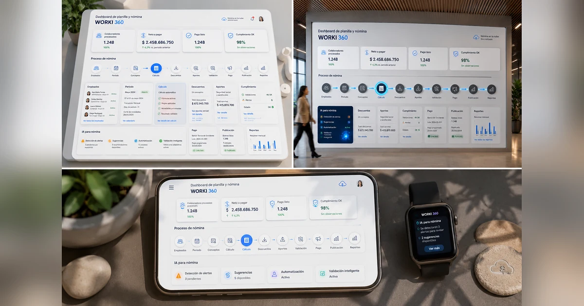 Gestion de planillas para empresas en WORKI 360