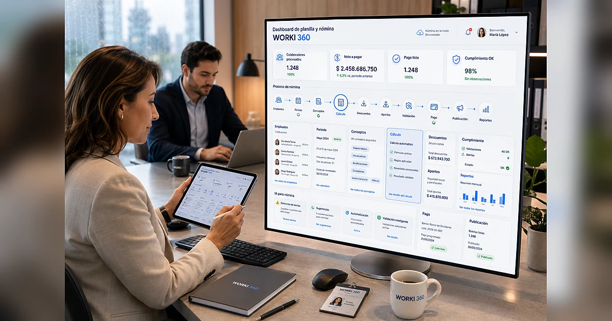 Gestion de planillas para empresas en WORKI 360