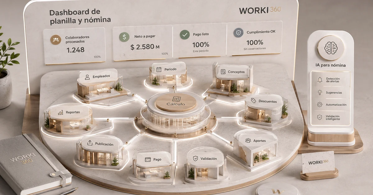 Sistema de gestion de planillas en WORKI 360