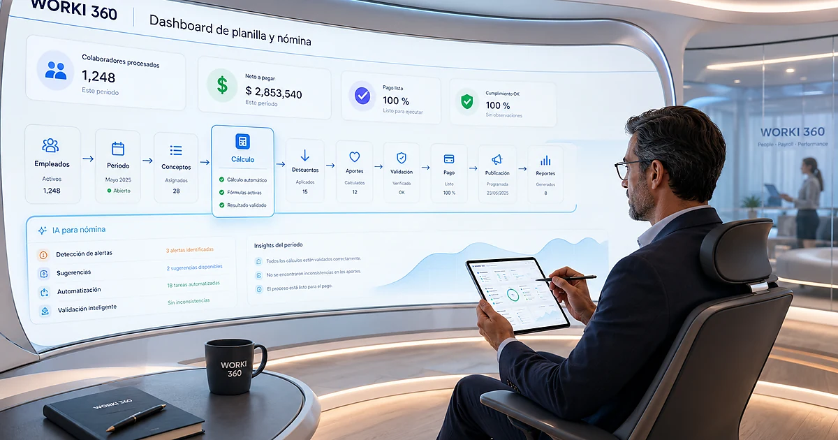 Gestion de planillas para empresas en WORKI 360
