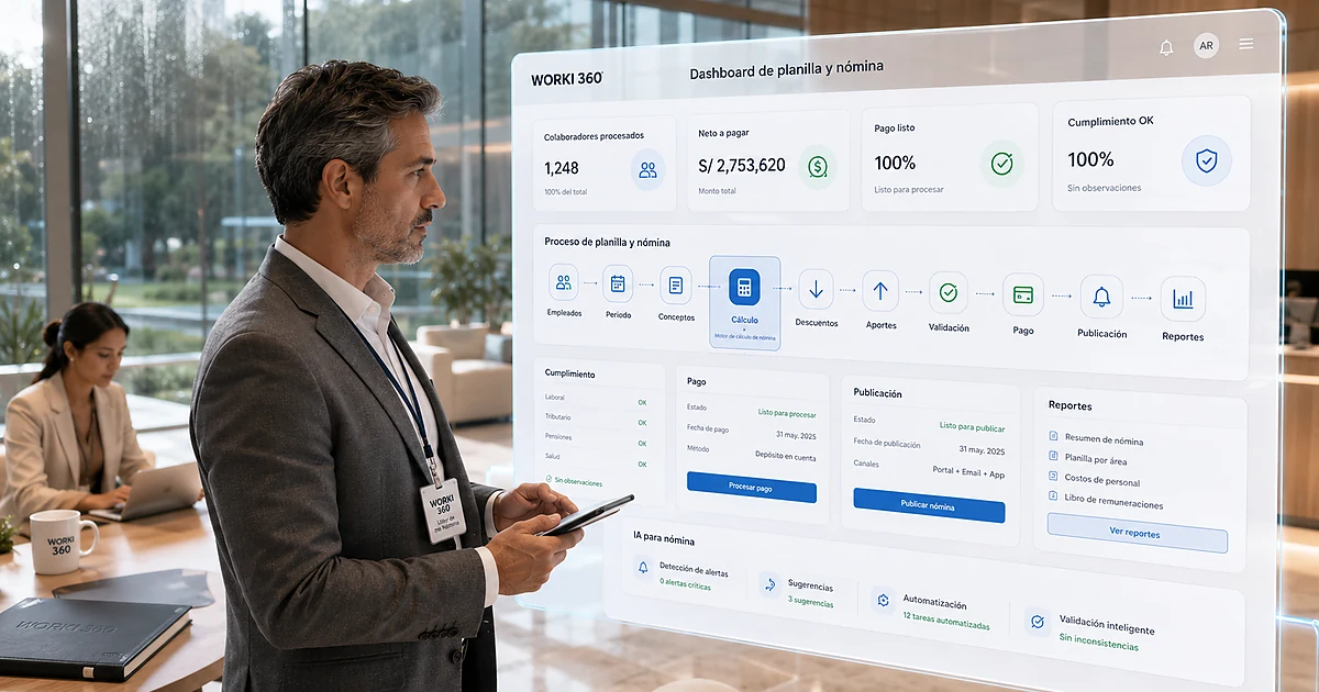 Gestion de planillas para empresas en WORKI 360