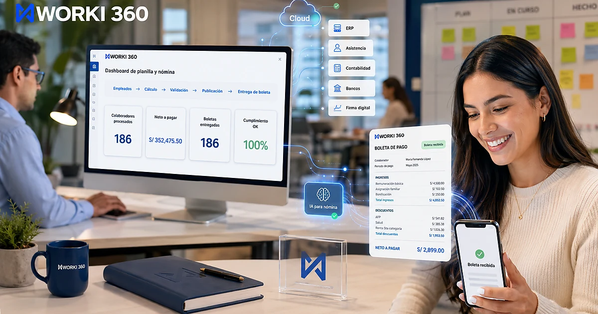 Gestion de planillas para empresas en WORKI 360
