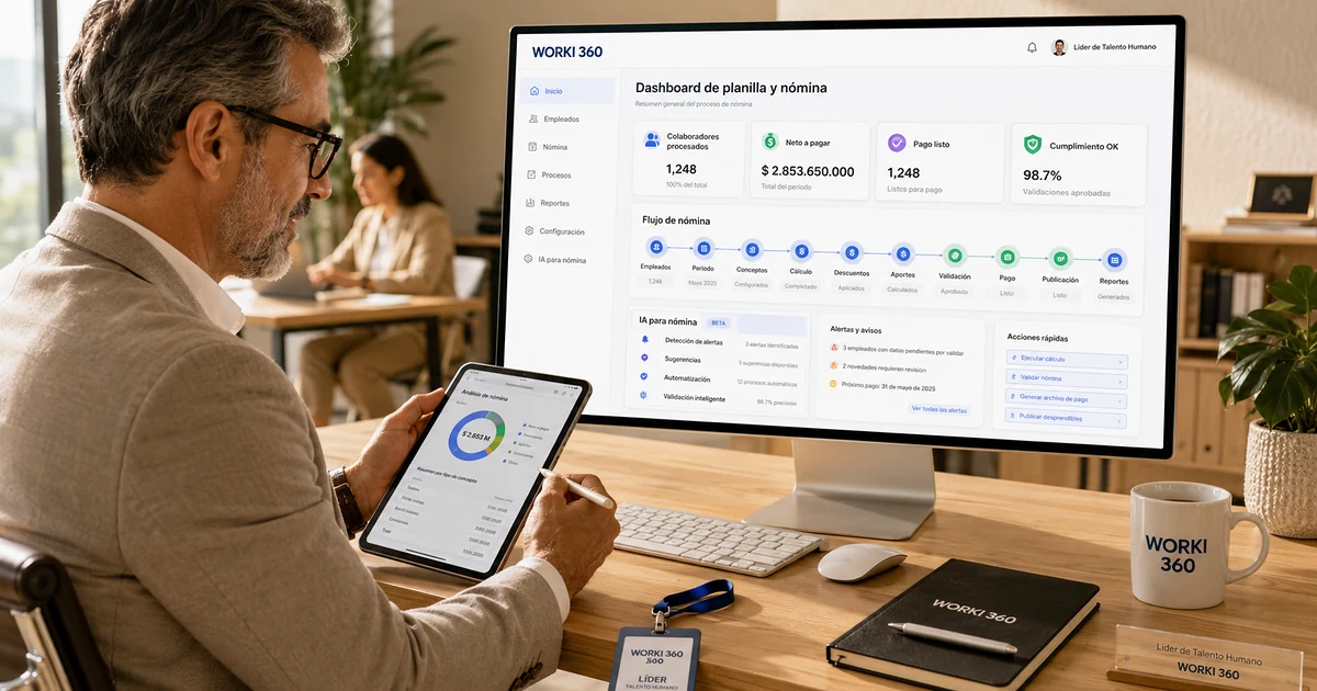 Gestion de planillas para empresas en WORKI 360