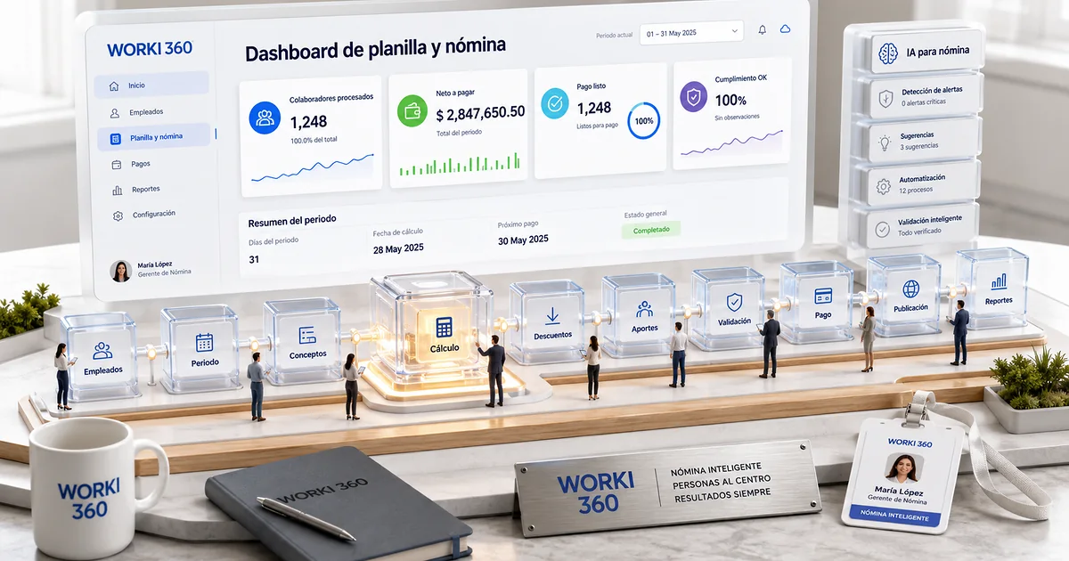 Gestion de planillas para empresas en WORKI 360