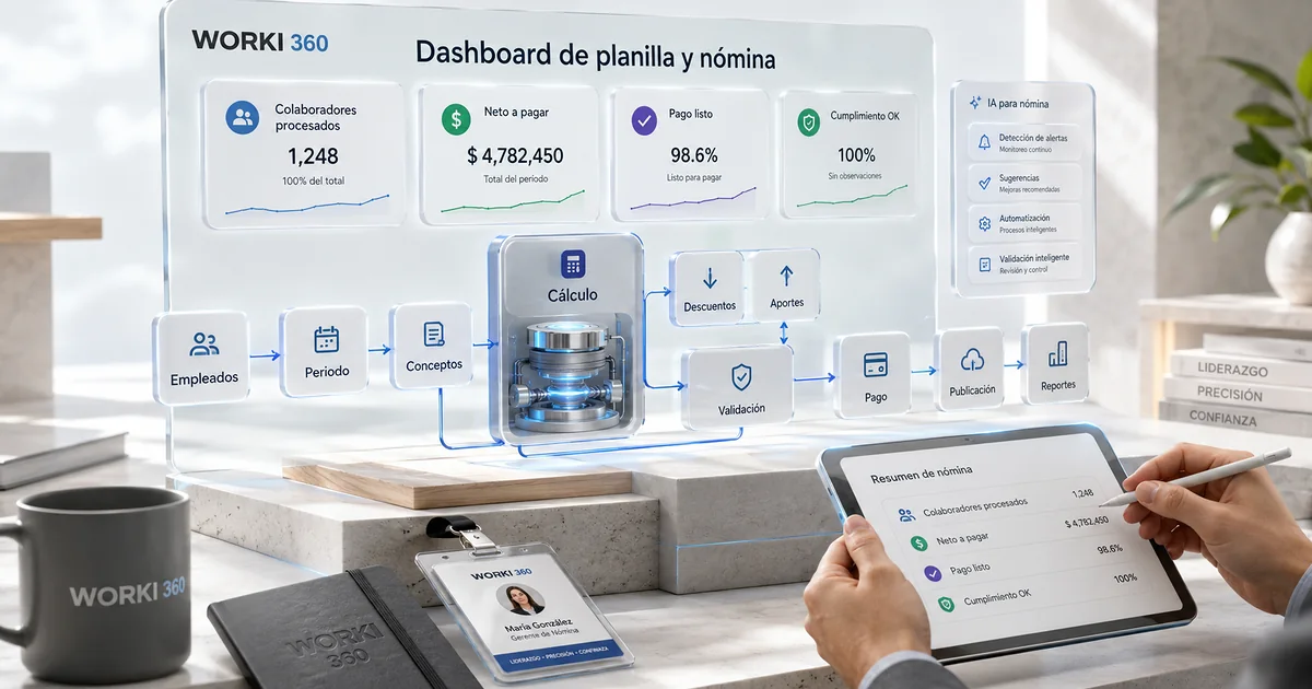 Gestion de planillas para empresas en WORKI 360