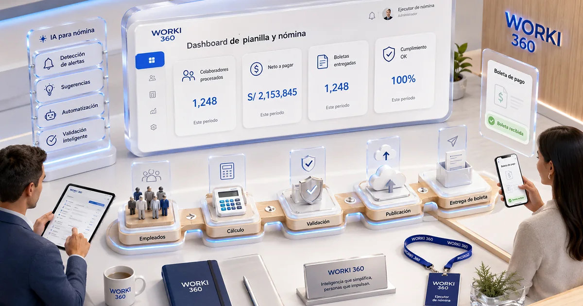 Sistema de gestion de planillas en WORKI 360