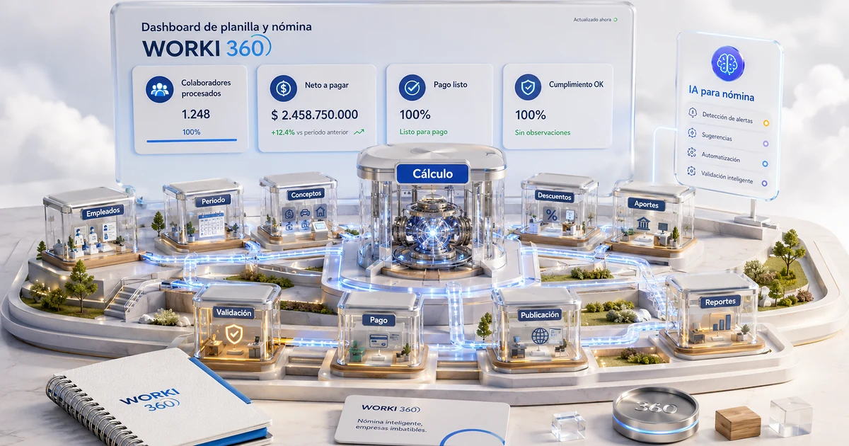 Gestion de planillas para empresas en WORKI 360
