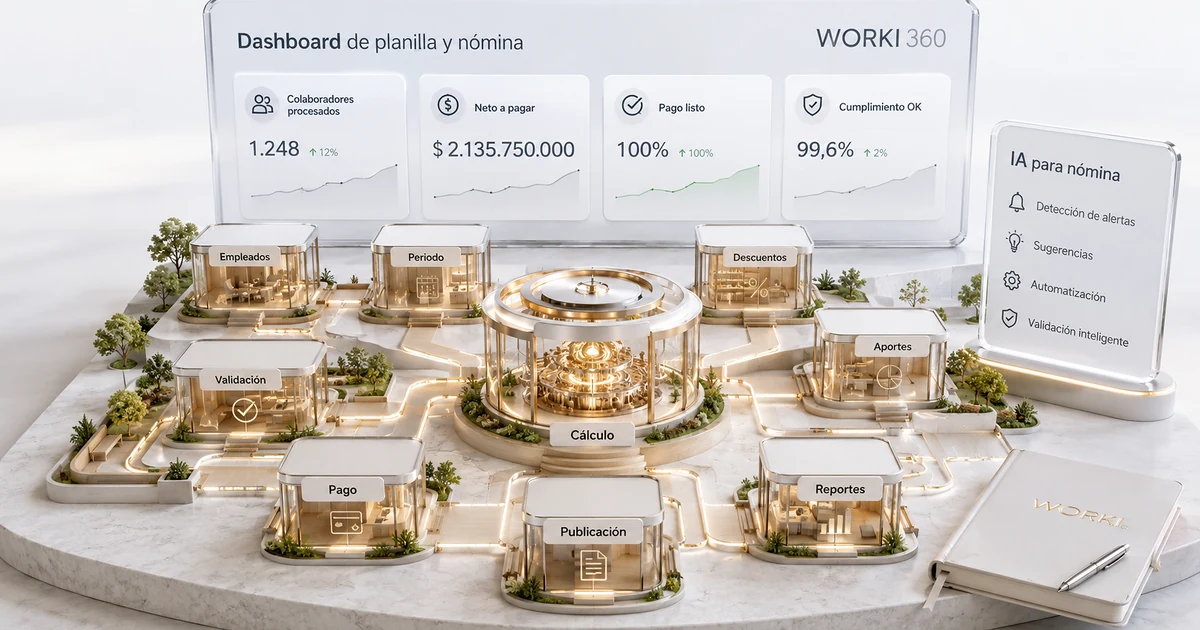 Gestion de planillas para empresas en WORKI 360