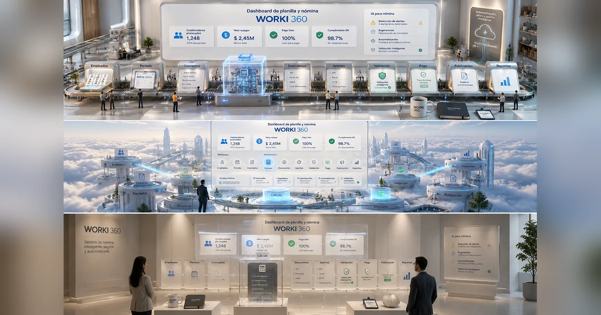 Gestion de planillas para empresas en WORKI 360