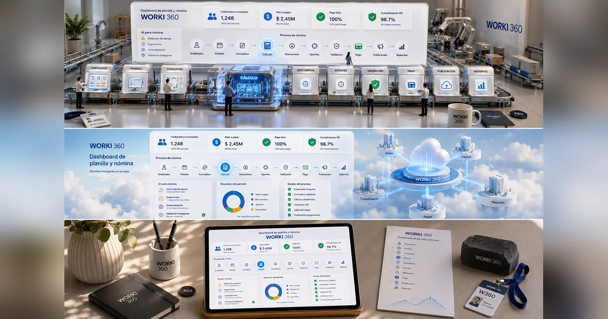 Gestion de planillas para empresas en WORKI 360