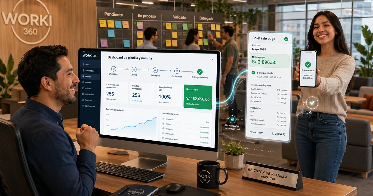 Gestion de planillas para empresas en WORKI 360