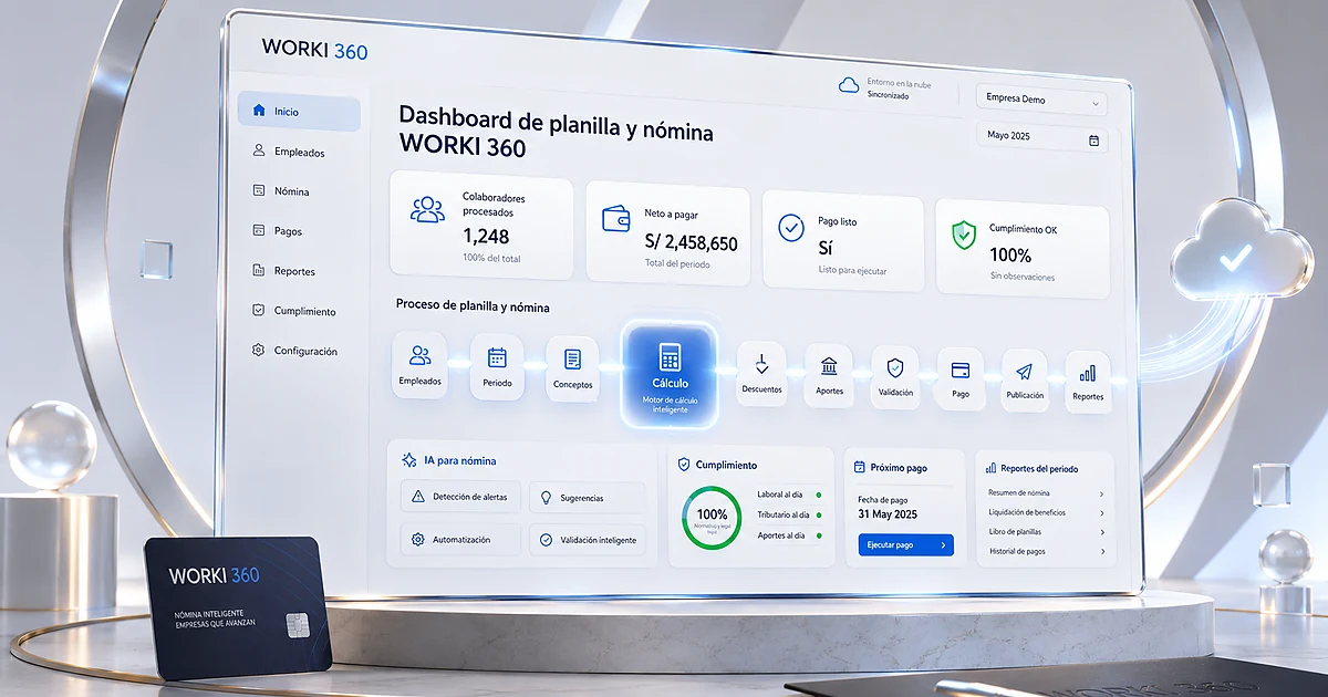 Gestion de planillas para empresas en WORKI 360