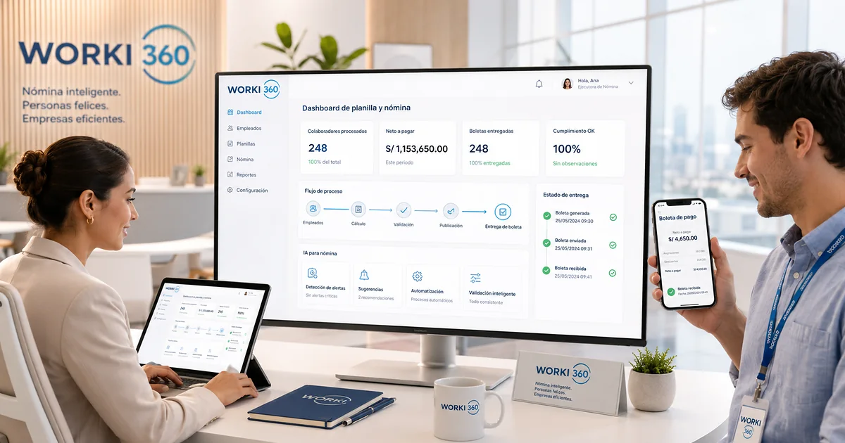 Gestion de planillas para empresas en WORKI 360