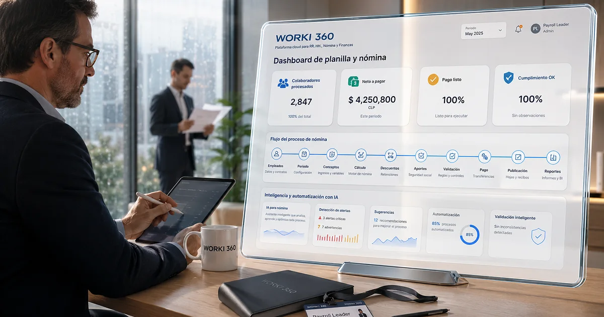 Gestion de planillas para empresas en WORKI 360