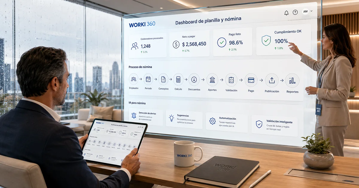 Sistema de gestion de planillas en WORKI 360