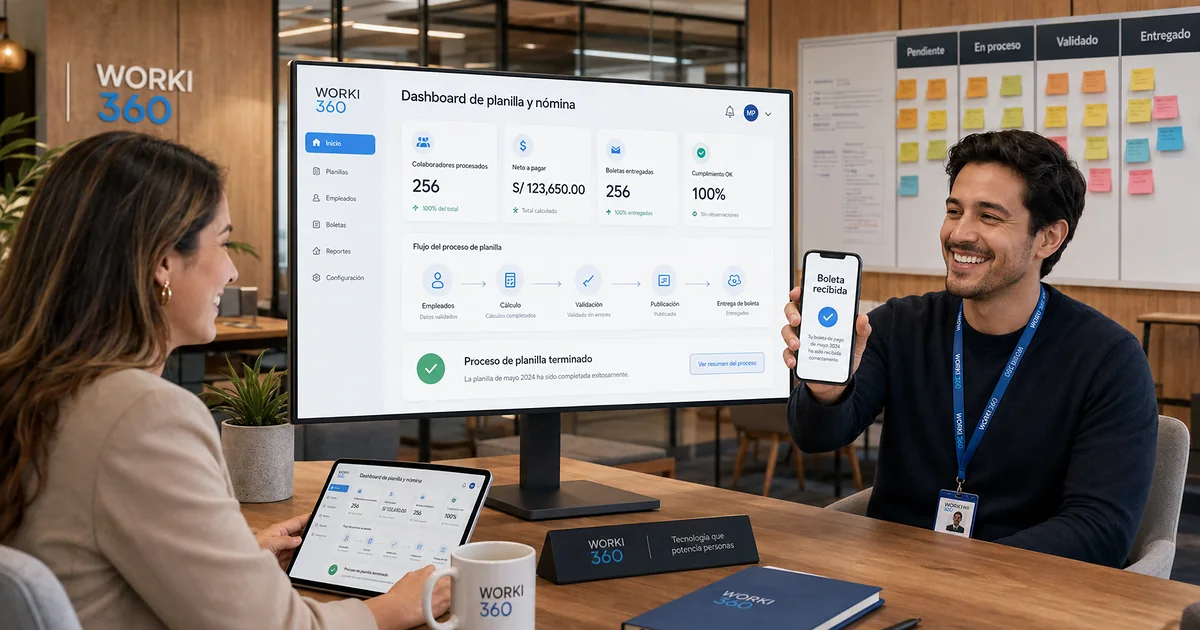 Gestion de planillas para empresas en WORKI 360