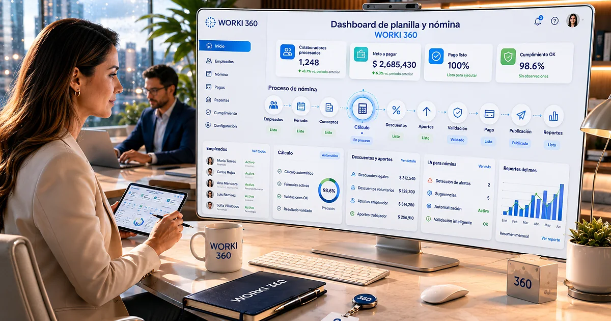 Gestion de planillas para empresas en WORKI 360