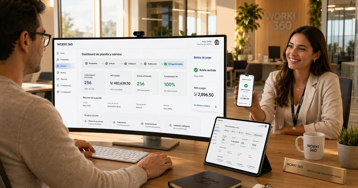 Gestion de planillas para empresas en WORKI 360