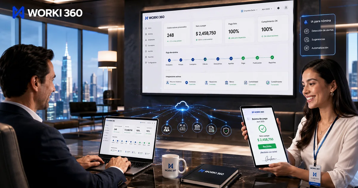 Gestion de planillas para empresas en WORKI 360