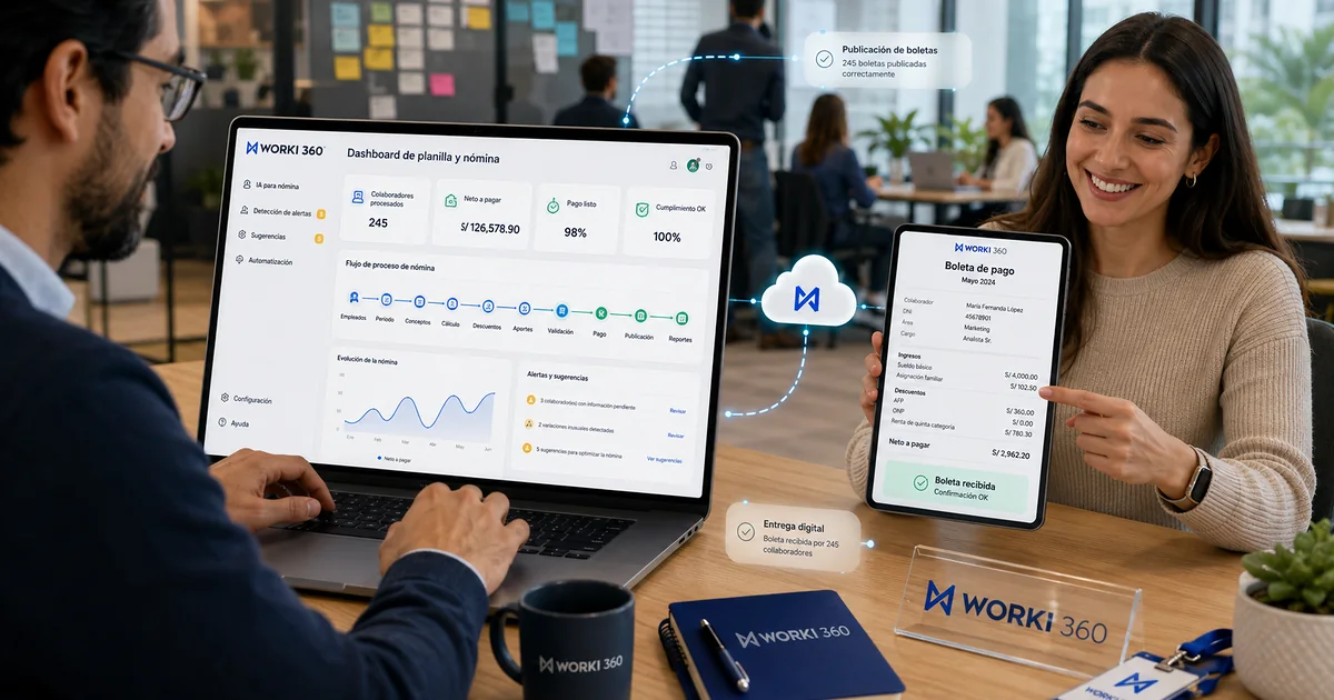 Sistema de gestion de planillas en WORKI 360