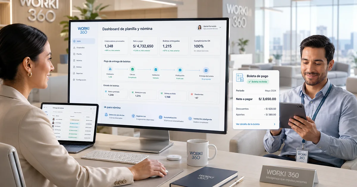 Gestion de planillas para empresas en WORKI 360