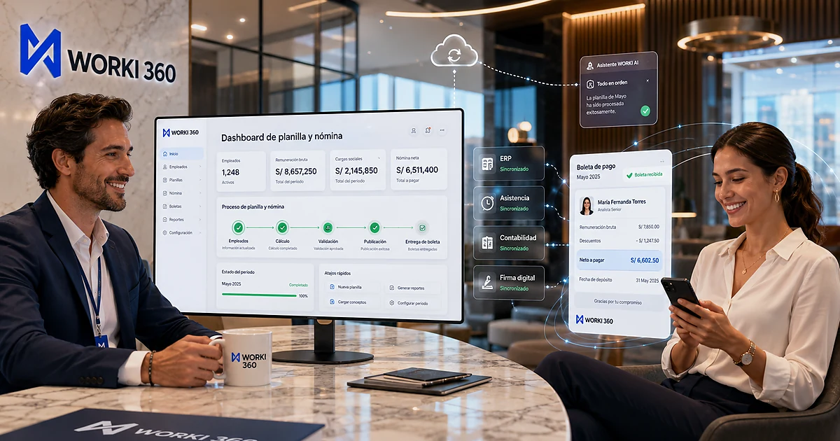 Gestion de planillas para empresas en WORKI 360